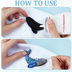 3Pcs 3 Styles Ocean Polyester and Plastic Beading Applqiues&nbsp;PATC-GF0001-92