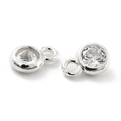 925 Sterling Silver with Single Cubic Zirconia Charms&nbsp;STER-Z001-008S