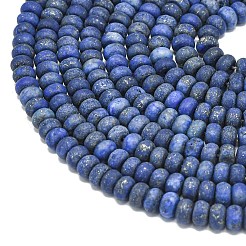 Dyed Natural Lapis Lazuli Beads Strands&nbsp;G-P575-A46-6x4mm-02