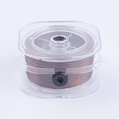 フラット弾性クリスタルストリング  弾性ビーズ糸  ストレッチブレスレット作り用  サドルブラウン  0.8mm  約54.68ヤード（50m）/ロール&nbsp;EW-I001-0.8mm-03