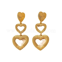 Heart Zinc Alloy Dangle Stud Earrings&nbsp;FS-WG20C8F-01