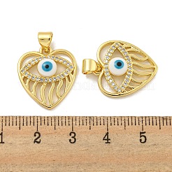 Rack Plating Brass Enamel Cubic Zirconia Pendants&nbsp;KK-B091-10