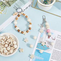 140Pcs 2 Styles Wooden Beads&nbsp;WOOD-SP0001-34