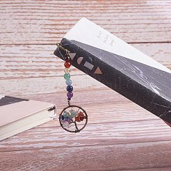 4Pcs 2 Style Gemstone Beaded Bookmarks&nbsp;AJEW-SZ0002-31