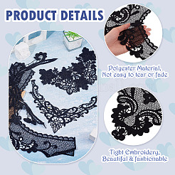 4Pcs 4 Styles Polyester Computerized Embroidery Collar&nbsp;DIY-TA0015-70