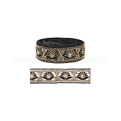 10 Yards Organza Embroidery Flower Ribbons with Paillettes&nbsp;SRIB-WH0011-202A