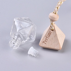 Empty Fragrance Oil Aromatic Perfume Oil Glass Pendant Decorations&nbsp;HJEW-WH0005-06A