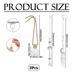 2Pcs 2 Styles Glass & Alloy Hanging Suncatchers&nbsp;AJEW-HS0001-35
