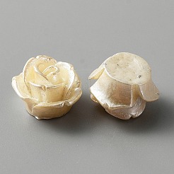 Opaque Pearlized Resin Cabochons&nbsp;RESI-WH0034-18A-01