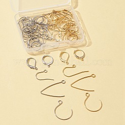 48Pcs 12 Style 304 Stainless Steel Leverback Earring Findings & Earring Hooks&nbsp;STAS-FS0001-28