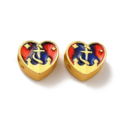 Rack Plating Alloy Enamel European Beads&nbsp;PALLOY-E006-17MG-01