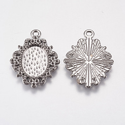 Alloy Pendant Cabochon Settings&nbsp;EA500Y-NFB