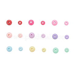 1035個18スタイルの不透明なアクリルビーズ  ラウンド  ミックスカラー  ビーズ：1035個/箱&nbsp;MACR-FS0001-09