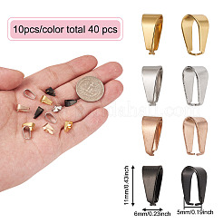 40Pcs 4 Style Stainless Steel Ice Pick Pinch Bails&nbsp;STAS-YS0001-17