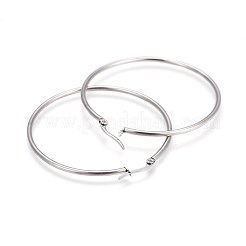 Tarnish Resistant 304 Stainless Steel Big Hoop Earrings&nbsp;EJEW-P173-13P-07