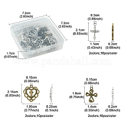 60Pcs 6 Styles Tibetan Style Alloy Pendants&nbsp;TIBEP-FS0001-24