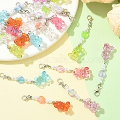 18Pcs 6 Colors Acrylic Pendant Decorations&nbsp;HJEW-YW00228