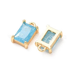 Brass Pave Cubic Zirconia Charms&nbsp;CU-K002-40G-B