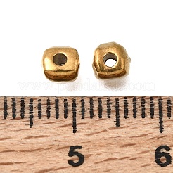 304ステンレススチールビーズ  イオンプレーティング（ip）  ナゲット  18KGP本金メッキ  3x4.5x4.3mm  穴：1.4mm&nbsp;STAS-L315-055G