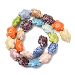 Handmade Porcelain Beads Strands&nbsp;LAMP-G140-02P