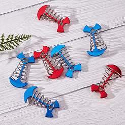 10Pcs 2 Colors Windproof Aluminium Alloy Fishbone Tent Stakes with Spring Buckle&nbsp;FIND-GF0003-99