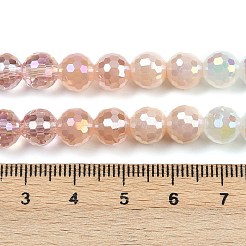 電気メッキガラスビーズセット  ラウンド  ファセット(32ファセット)  カラフル  8mm程度  穴：1.2mm  約48個/連  14.09''（35.8センチメートル）&nbsp;EGLA-B011-05A-8mm