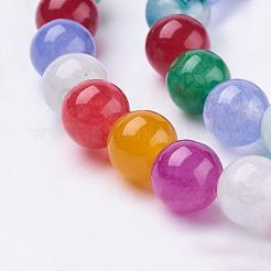 Natural White Jade Beads Strands&nbsp;G-G715-01-8mm