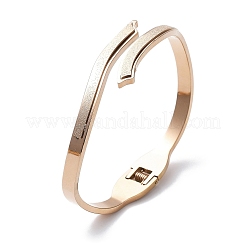 Ion Plating(IP) 304 Stainless Steel Hinged Bangles for Women&nbsp;BJEW-A011-22RG