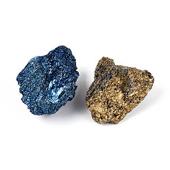 10Pcs Electroplated Natural Coal Quartz Geode Cornucopia Mineral Specimen&nbsp;G-N347-15