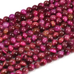 Grade AB Natural Tiger Eye Beads Strands&nbsp;G-B133-A02-6MM-05