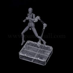 プラモデルおもちゃ組み立てホルダー  鉄製のネジとナット付き  透明  7.3x9.3x2.1cm&nbsp;ODIS-WH0025-23