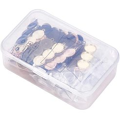 DIYピアス作り  合金のペンダントカボションセッティングで  クリアガラスカボション  真鍮のピアスフック  ミックスカラー  16.5x8.5x1.6cm&nbsp;DIY-PH0025-90-WH