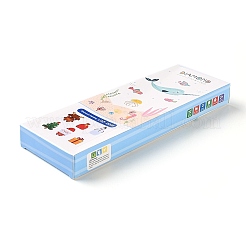 子供のためのクリスマスのテーマdiyダイヤモンド絵画ステッカーキット  ラインストーンとダイヤモンドペイントツールを使用  エルク＆スノーマン＆クリスマスツリー＆サンタクロース＆ギフト  ミックスカラー  22.9x7.9x2.4cm&nbsp;DIY-H123-03