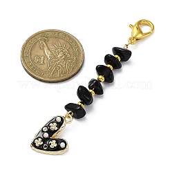 Heart Alloy Enamel Pendant Decorations&nbsp;HJEW-JM01375