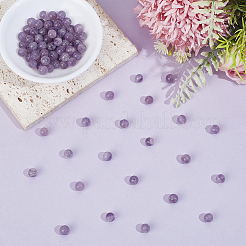 天然グレードBアメジストビーズ  ラウンド  6mm  穴：1mm  100個/セット&nbsp;G-PA0002-59B