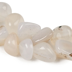 天然石瑪瑙ビーズ連売り  タンブルストーン  ナゲット  7~11x7~13mm  穴：0.8~1mm  約38個/連  15.35インチ（39cm）&nbsp;G-L630-F01-01I