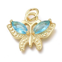 Brass Micro Pave Cubic Zirconia Pendants&nbsp;KK-P188-J