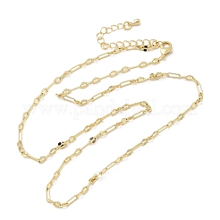 2.8MM Brass Oval Link Chain Necklaces  for Women&nbsp;NJEW-F355-03G