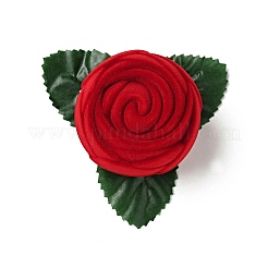 Flocking Plastic Rose Finger Ring Boxes&nbsp;LS-CON-C015-01B