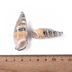 Electroplate Natural Sea Shell Big Pendants&nbsp;SSHEL-Q100-02P