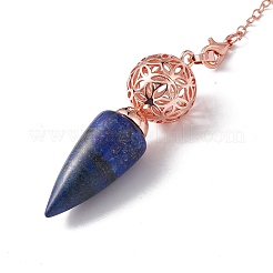 Mixed Gemstone Dowsing Pendulum Big Pendants&nbsp;G-H281-42RG