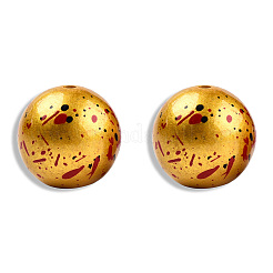 Spray Painted Resin Beads&nbsp;RESI-N034-19-V06
