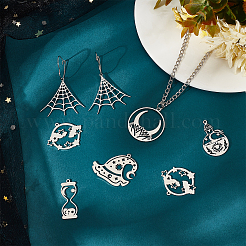 12Pcs 6 Style 201 Stainless Steel Pendants&nbsp;STAS-CA0001-38
