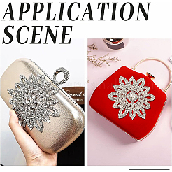 Brass and Crystal Rhinestone Ornament Accessories&nbsp;DIY-WH0302-36