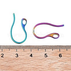 ステンレス鋼のピアスフック  ミックスカラー  11.5~36x0.8~4.5mm  穴：3x3.5~3mm  ピン：0.8mm&nbsp;STAS-XCP0001-89