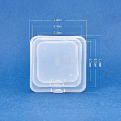 プラスチックビーズ収納ケース  長方形  透明  54~74x53~73x20~25mm  27個/セット&nbsp;CON-BC0003-01