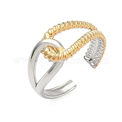 304 Stainless Steel Cuff Open Rings&nbsp;RJEW-Z121-02GP-09