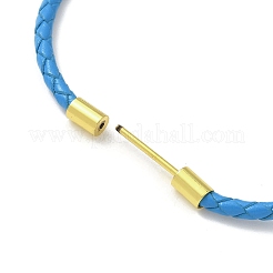 3MM Braided Round Imitation Leather Cord Bracelet Making&nbsp;MAK-S075-01G-O