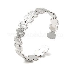 Non-Tarnish 304 Stainless Steel Cuff Bangles&nbsp;BJEW-K267-02P