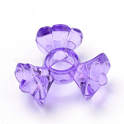 透明なアクリルビーズ  花  ミックスカラー  19x20x10mm  穴：5.2mm  約540個/500g&nbsp;TACR-S124-M